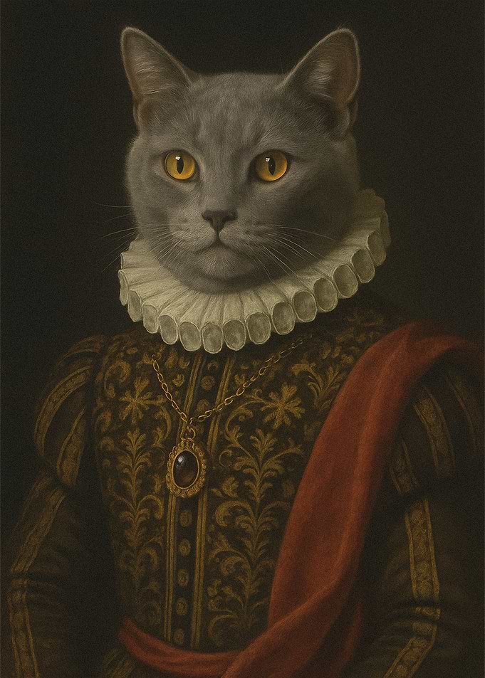 Cat in Renaissance Attire