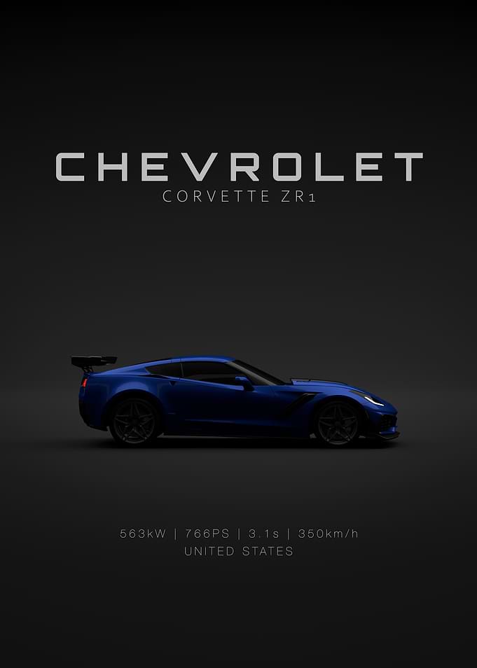 Chevrolet Corvette C7 ZR1 - Blue Specs