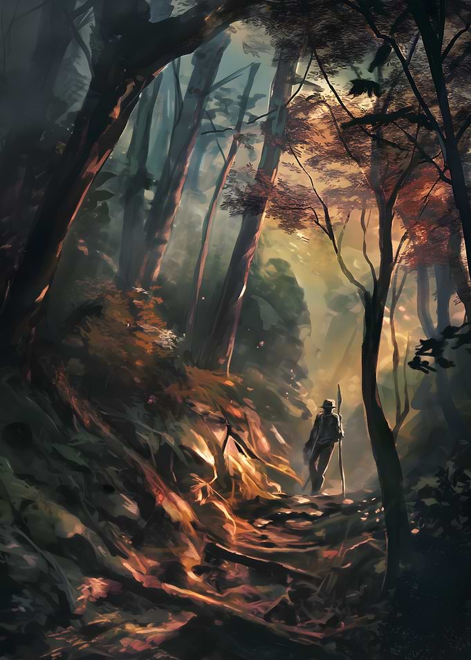 Forest Path at Dusk