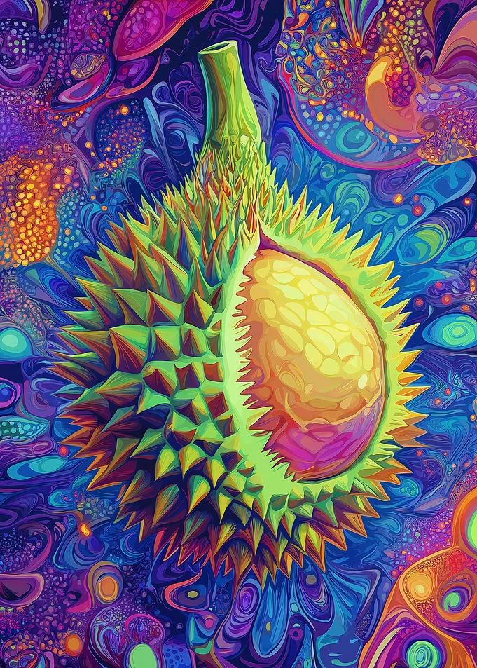 Psychedelic Durian Fruit