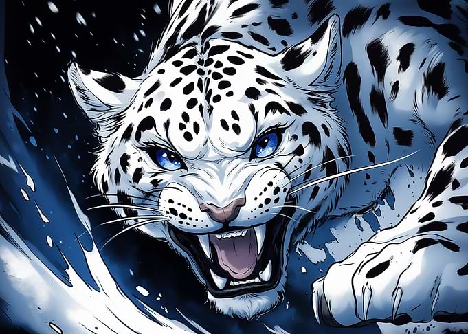 Snow Leopard Roar