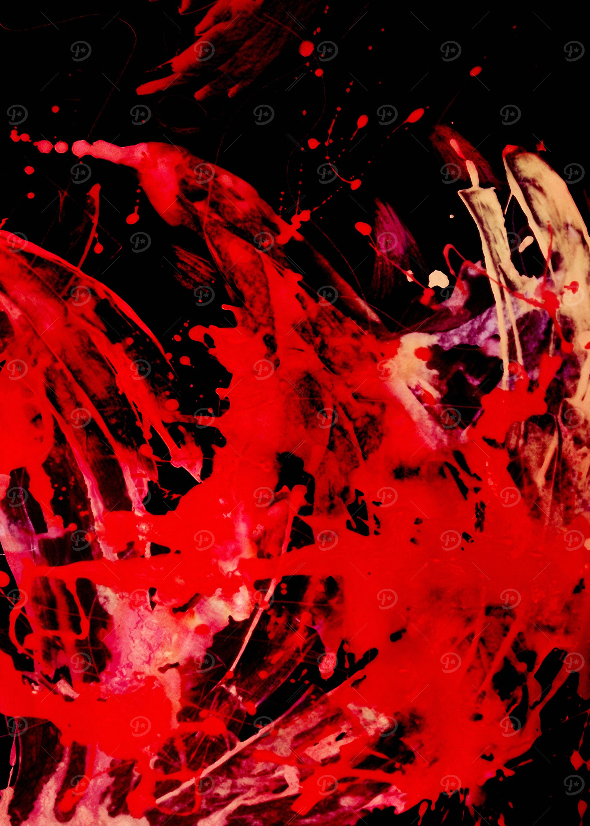 Abstract Red and Black Painting