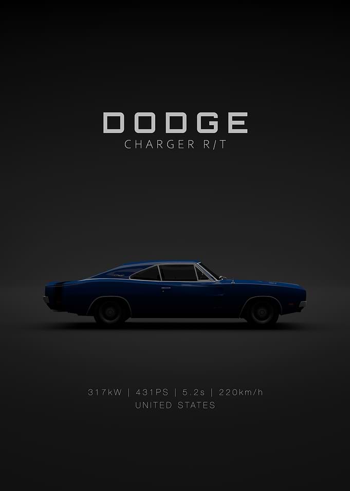 Dodge Charger RT 1969 - Blue Specs