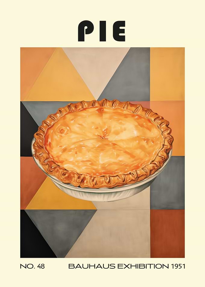 Pie Mid Century Food Kitchen