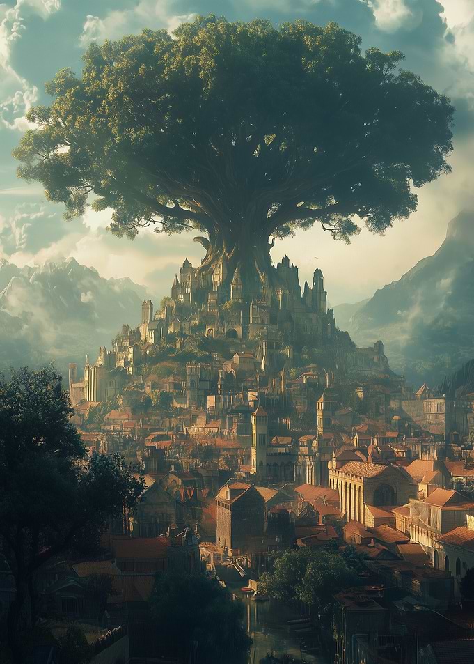 City Within a Giant Tree