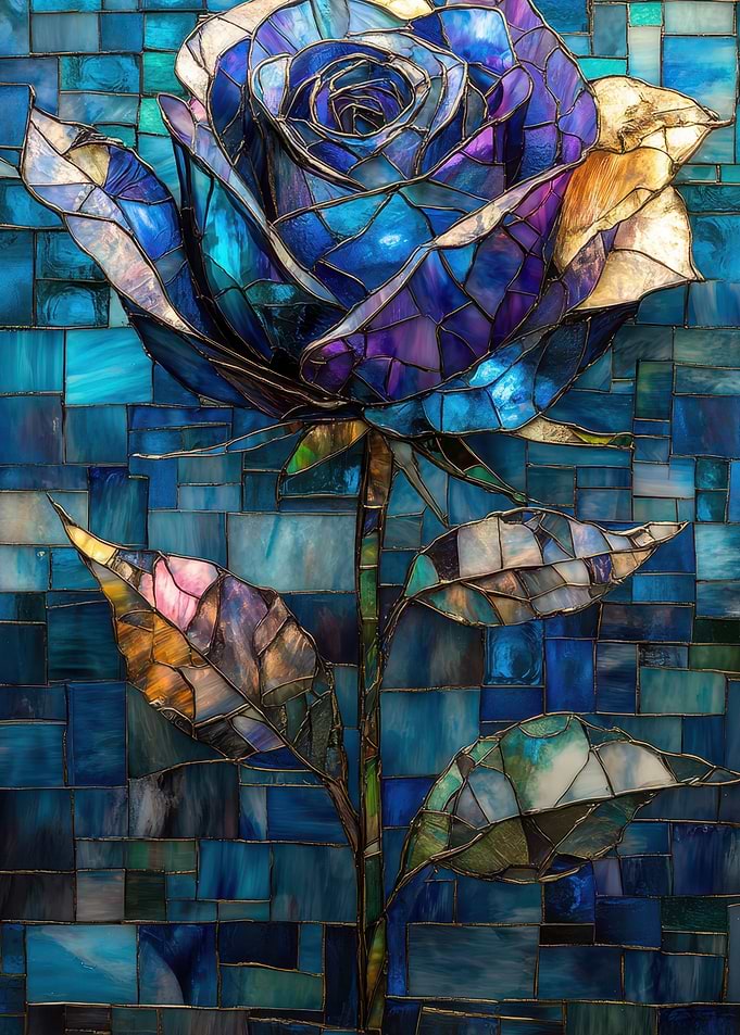 Stained Glass Rose