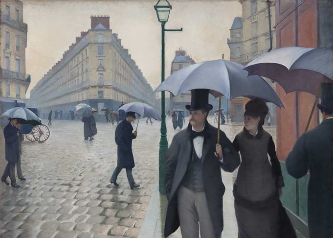 Caillebotte's Paris Street In Rainy Weather