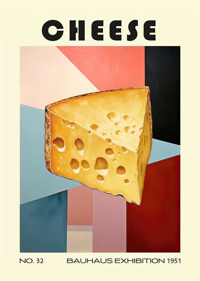 Cheese Mid Century Food Kitchen