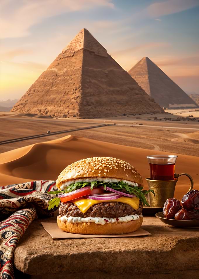 Burger by the Pyramids