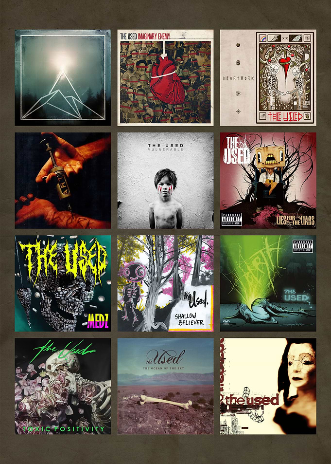 The Used Album Collage