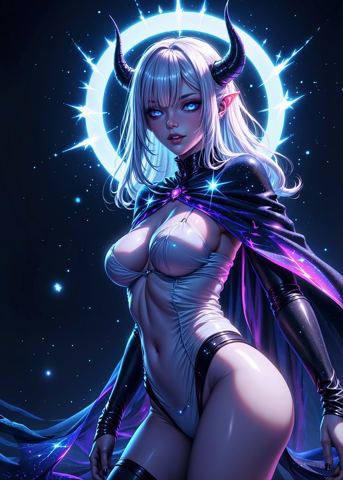 Demon Girl with Halo