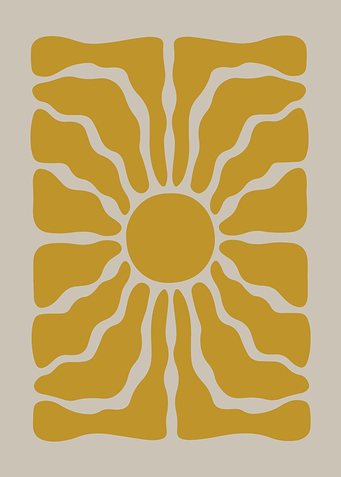 Matisse Sunburst Minimalist Modern Art