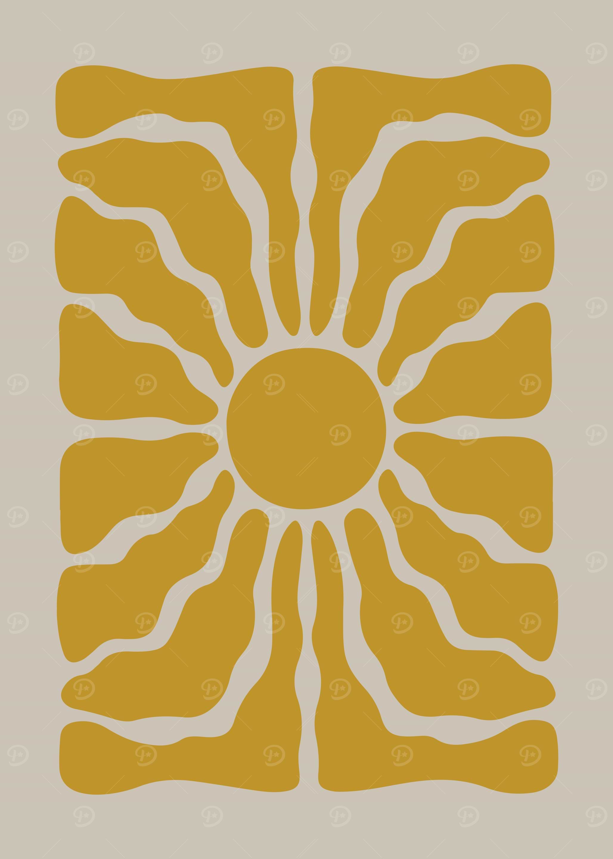 Matisse Sunburst Minimalist Modern Art