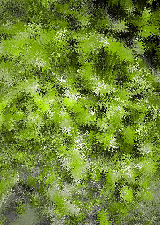 Abstract Green Swirls OA9