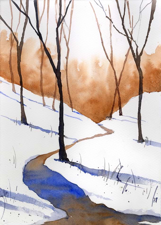 Winter Woodland Path