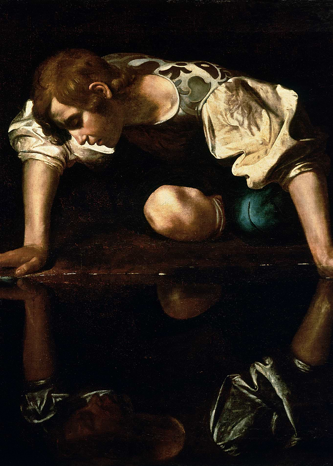 Boy Gazing at Reflection