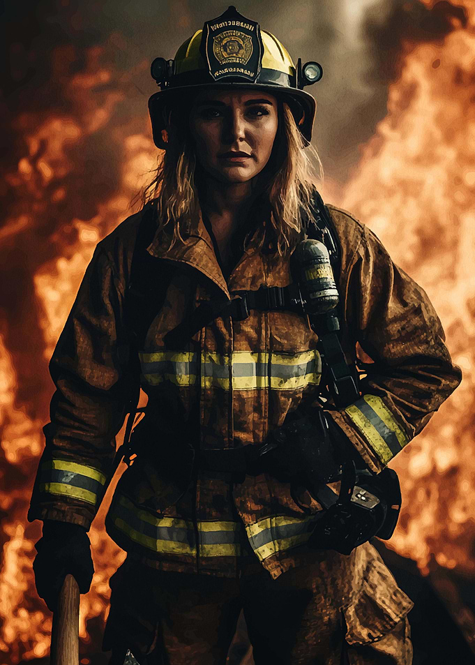 Firefighter in Action