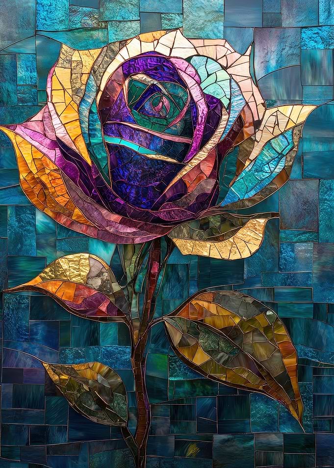 Mosaic Rose Art