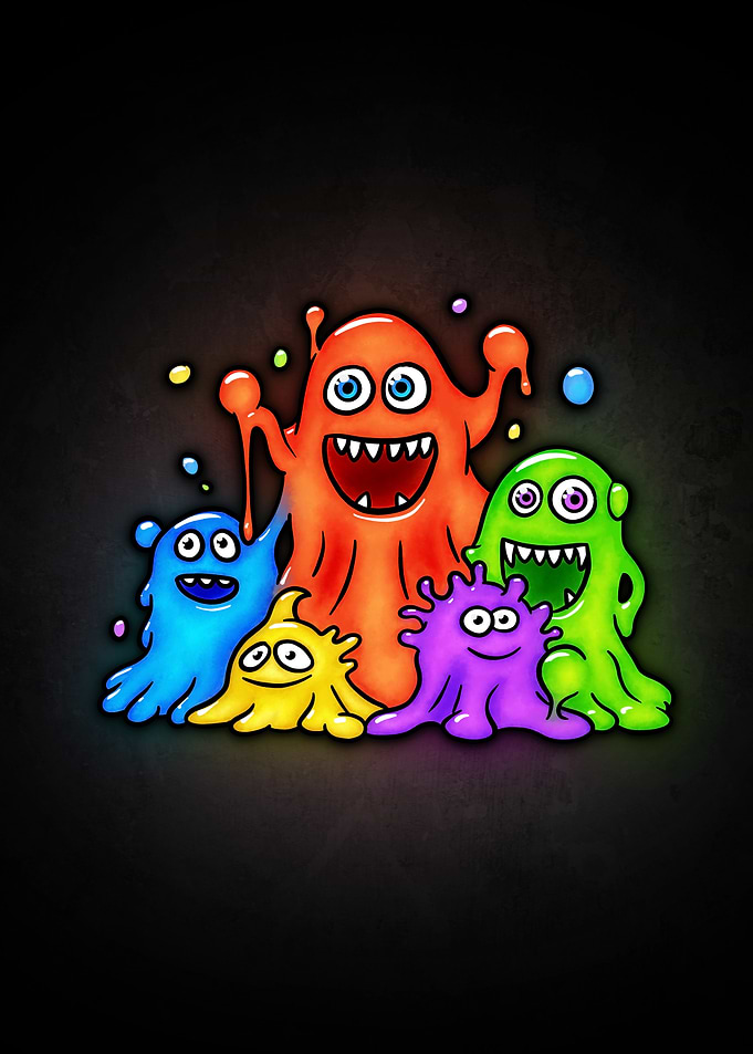 Colorful Slime Monsters
