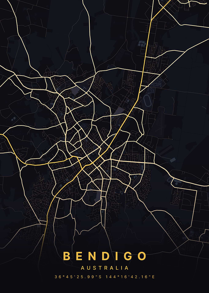 Bendigo Australia City Map