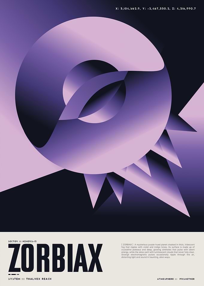 [ ZORBIAX ] Space Planet Graphic Poster