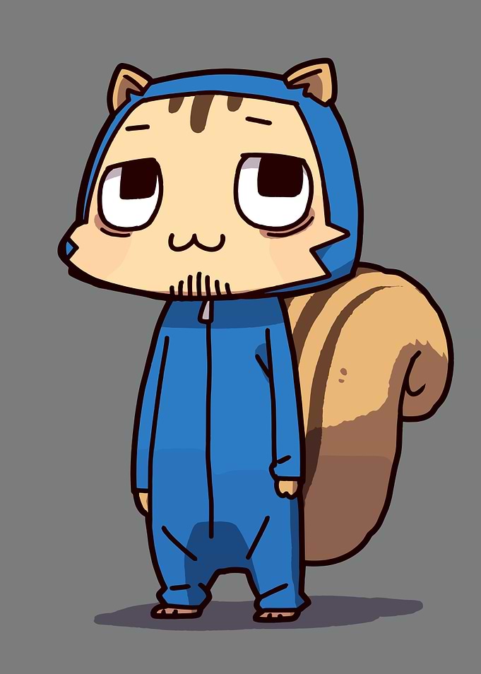 Cute Squirrel in Blue Onesie