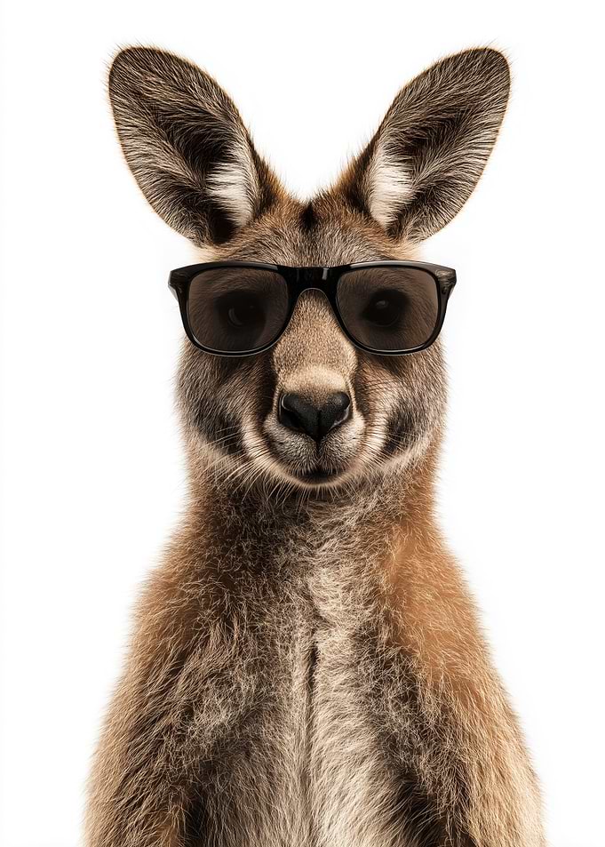 Cool Kangaroo Wearing Sunglasses