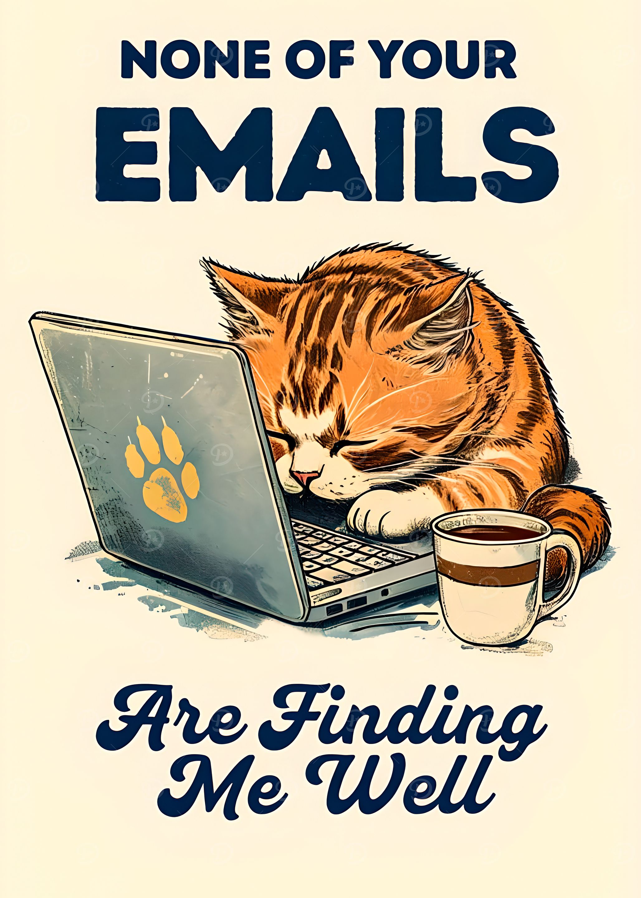 Cat Ignoring Emails