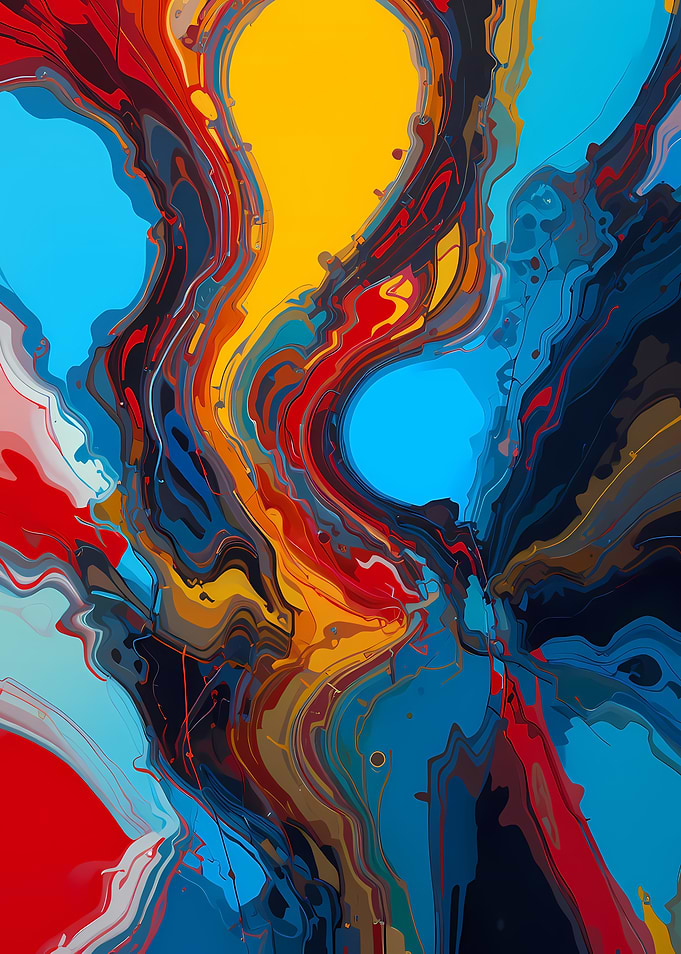 Abstract Swirling Colors
