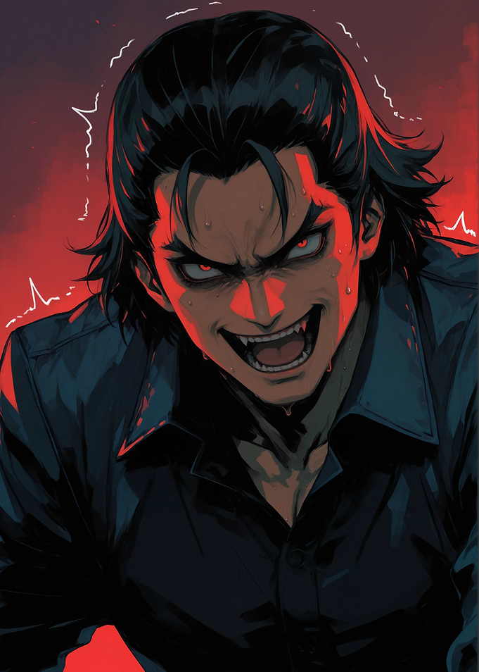 Angry Anime Male Character
