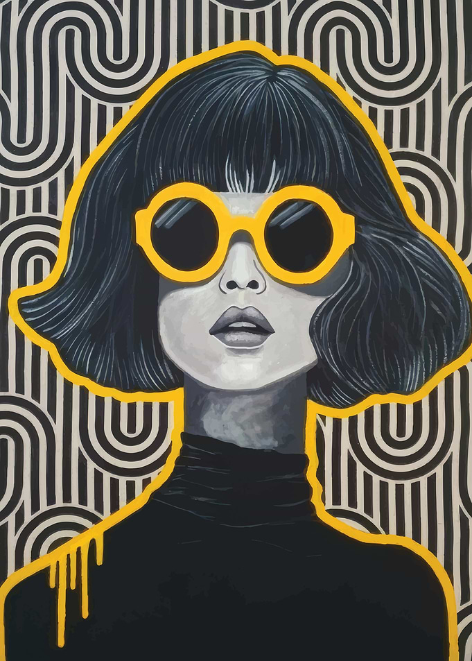 Woman in Yellow Sunglasses