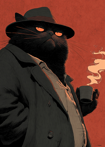 Mafia Cat in Fedora