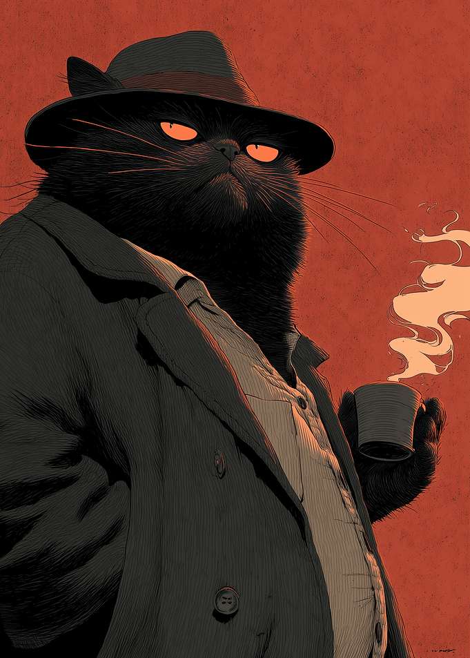 Mafia Cat in Fedora
