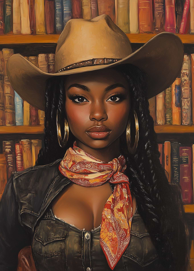 Black Cowgirl Cowboy Portrait