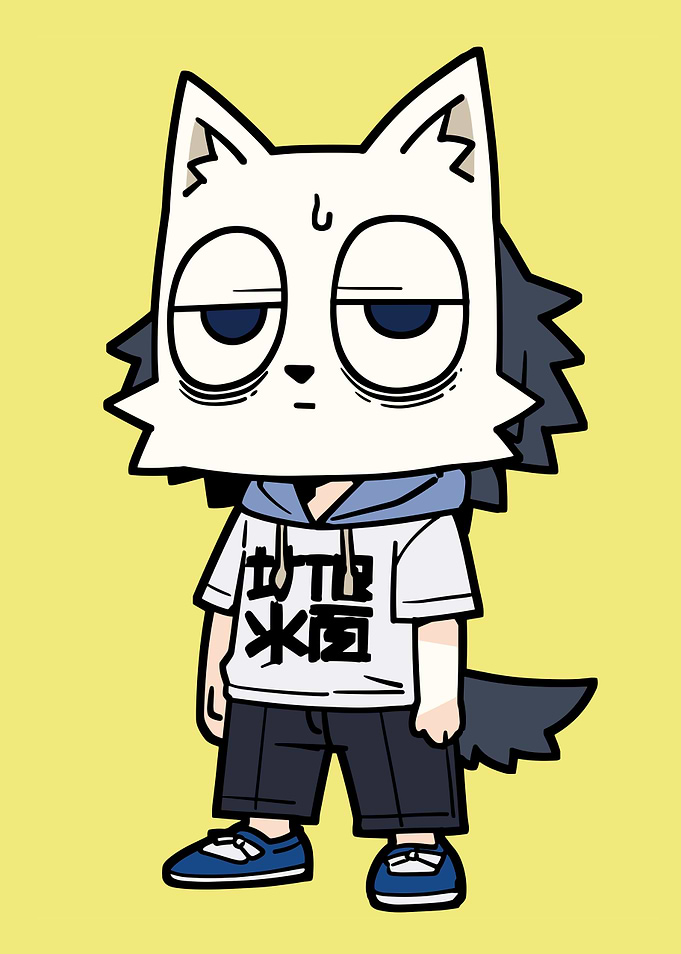 Tired Wolf Character