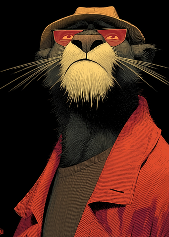 Mafia Black Panther in Sunglasses