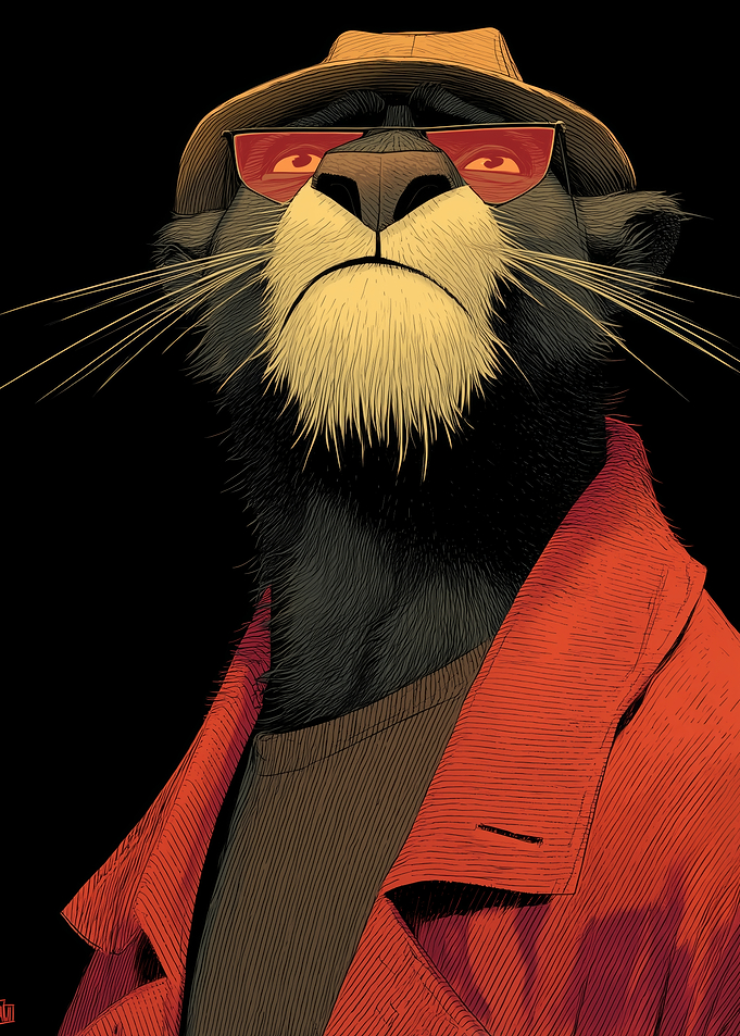 Mafia Black Panther in Sunglasses