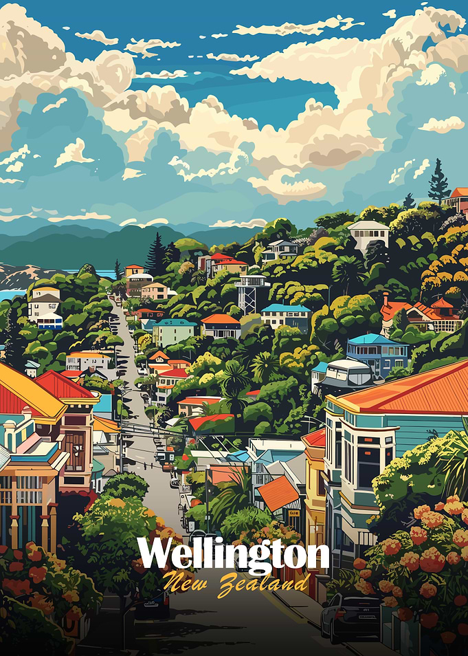 Wellington, New Zealand Cityscape
