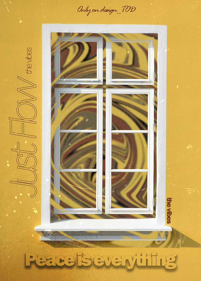 Window with Swirling Pattern