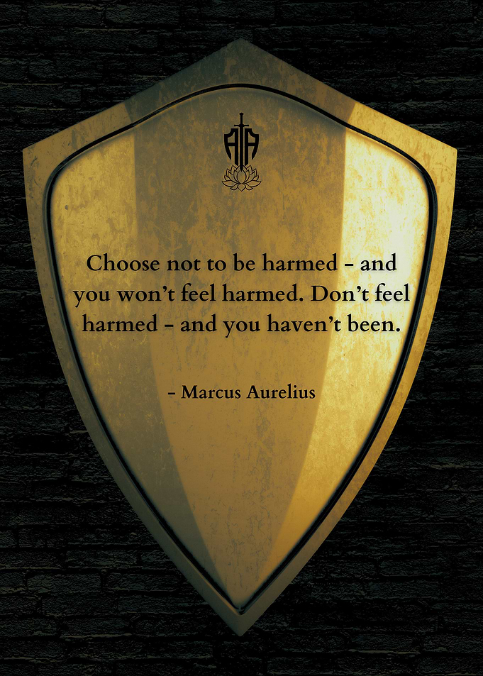 Marcus Aurelius Quote Shield