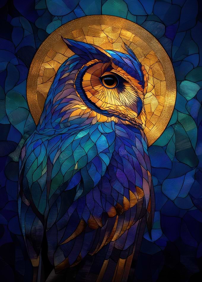 Stained Glass Owl