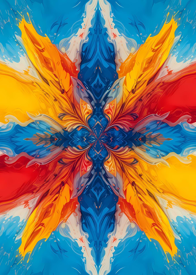 Abstract Swirl Painting