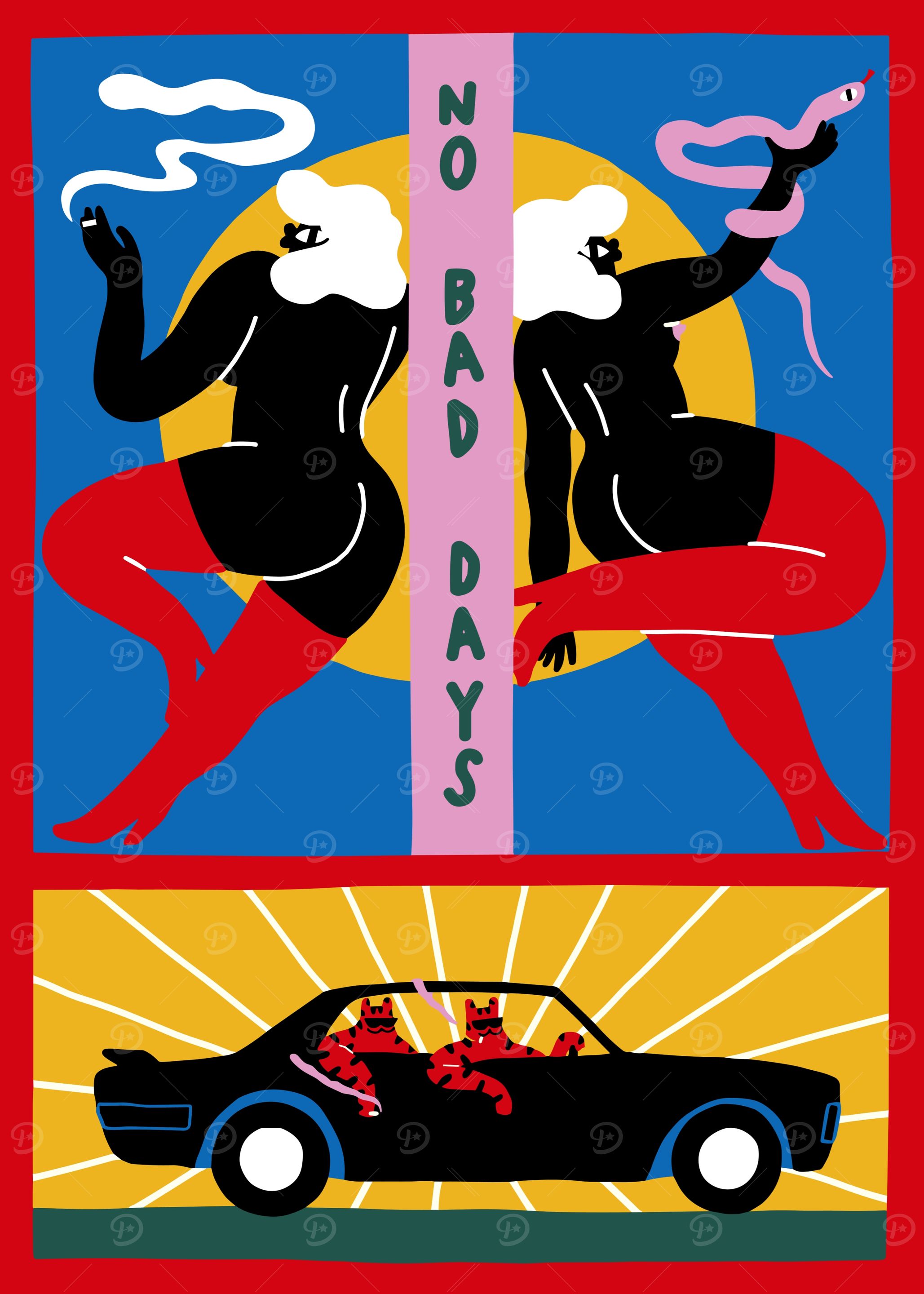 No Bad Days Art Print
