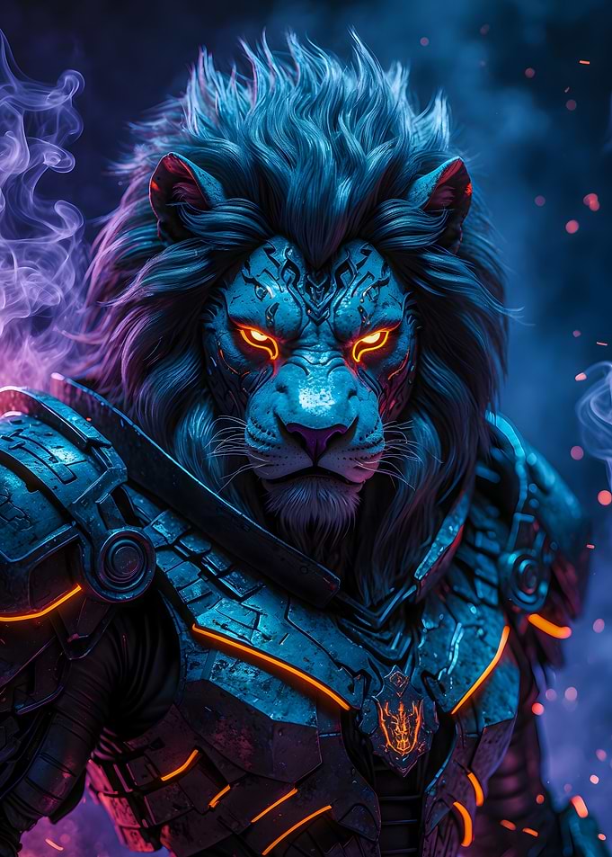 Cybernetic Lion Warrior