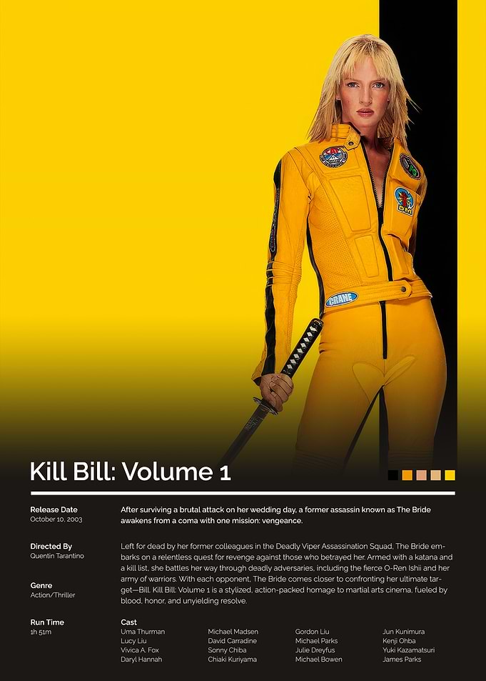 Kill Bill: Volume 1 Movie Poster