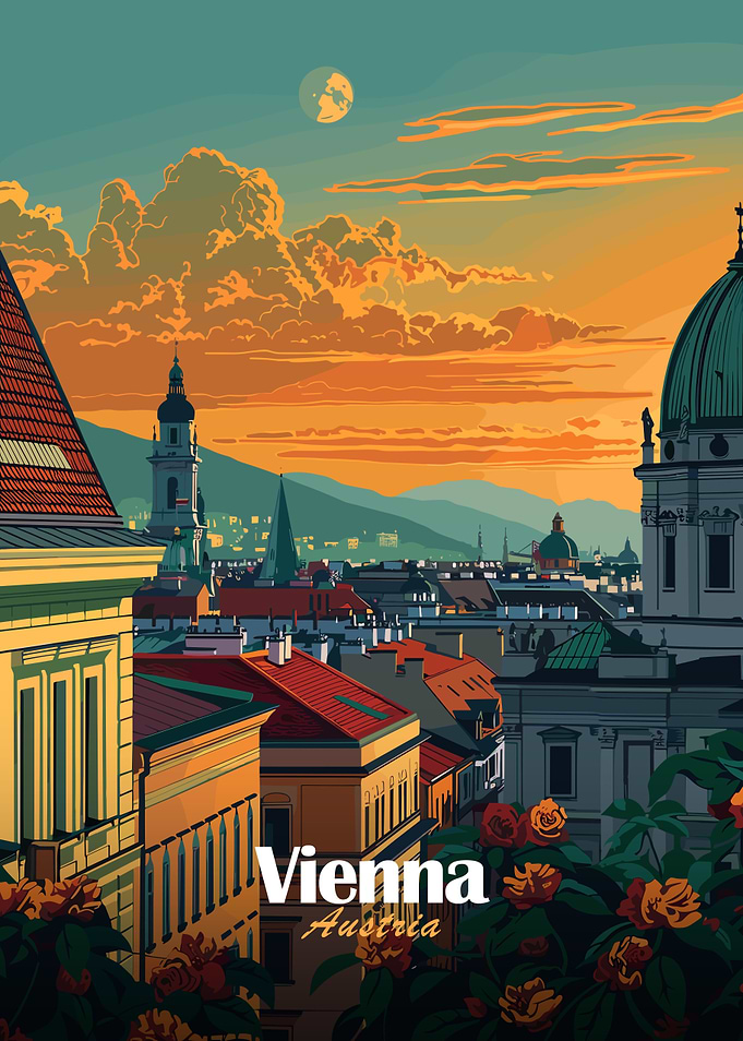 Vienna Cityscape Sunset