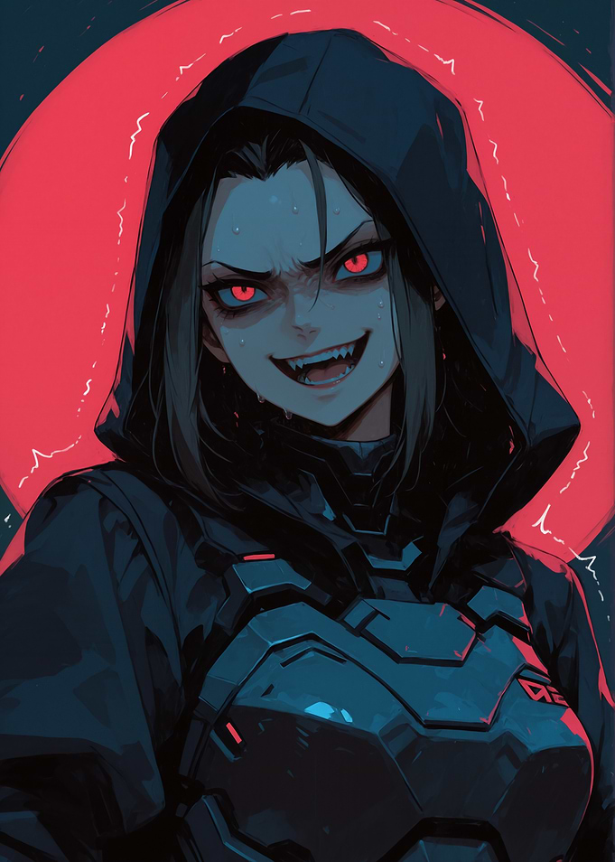 Red-Eyed Anime Girl