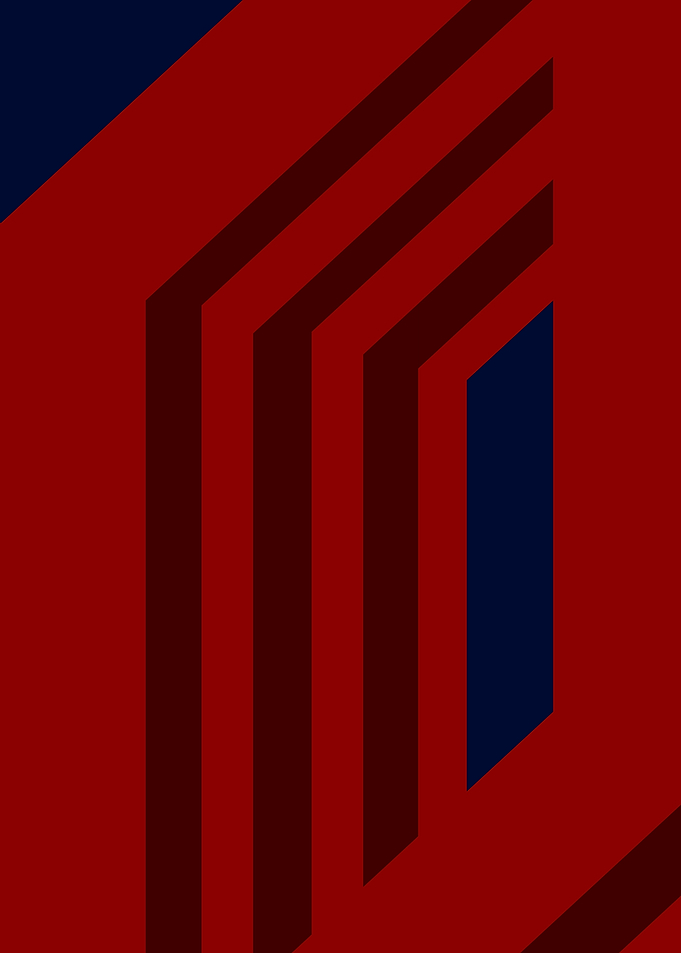 Abstract Red and Blue Geometric Design