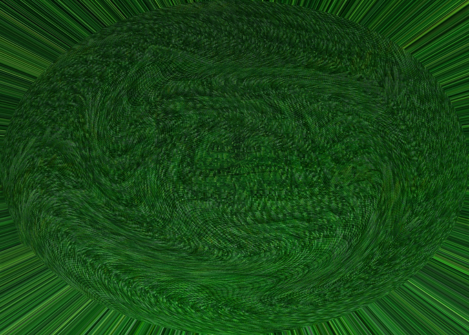 Abstract Green Swirl WS1