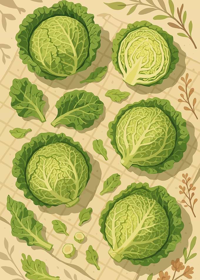 Savoy Cabbage – A Stylized Tablescape